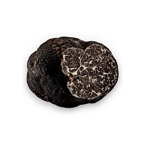 showing product picture of fresh black smooth truffle tuber macrosporum B-grade